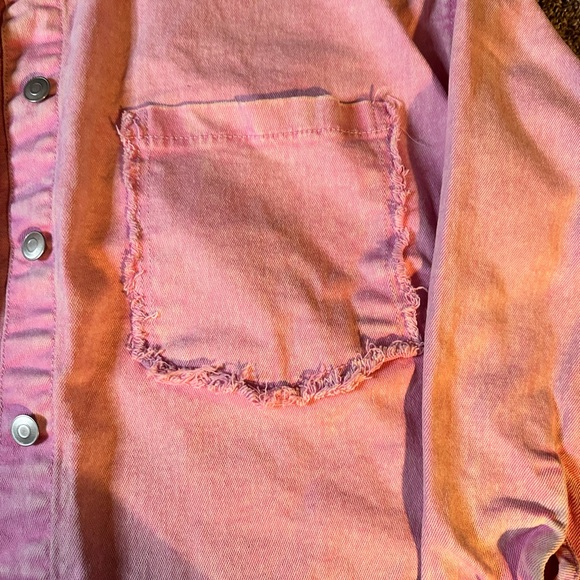 Celebrity Pink Light Pink Denim Shirt - Picture 4 of 5
